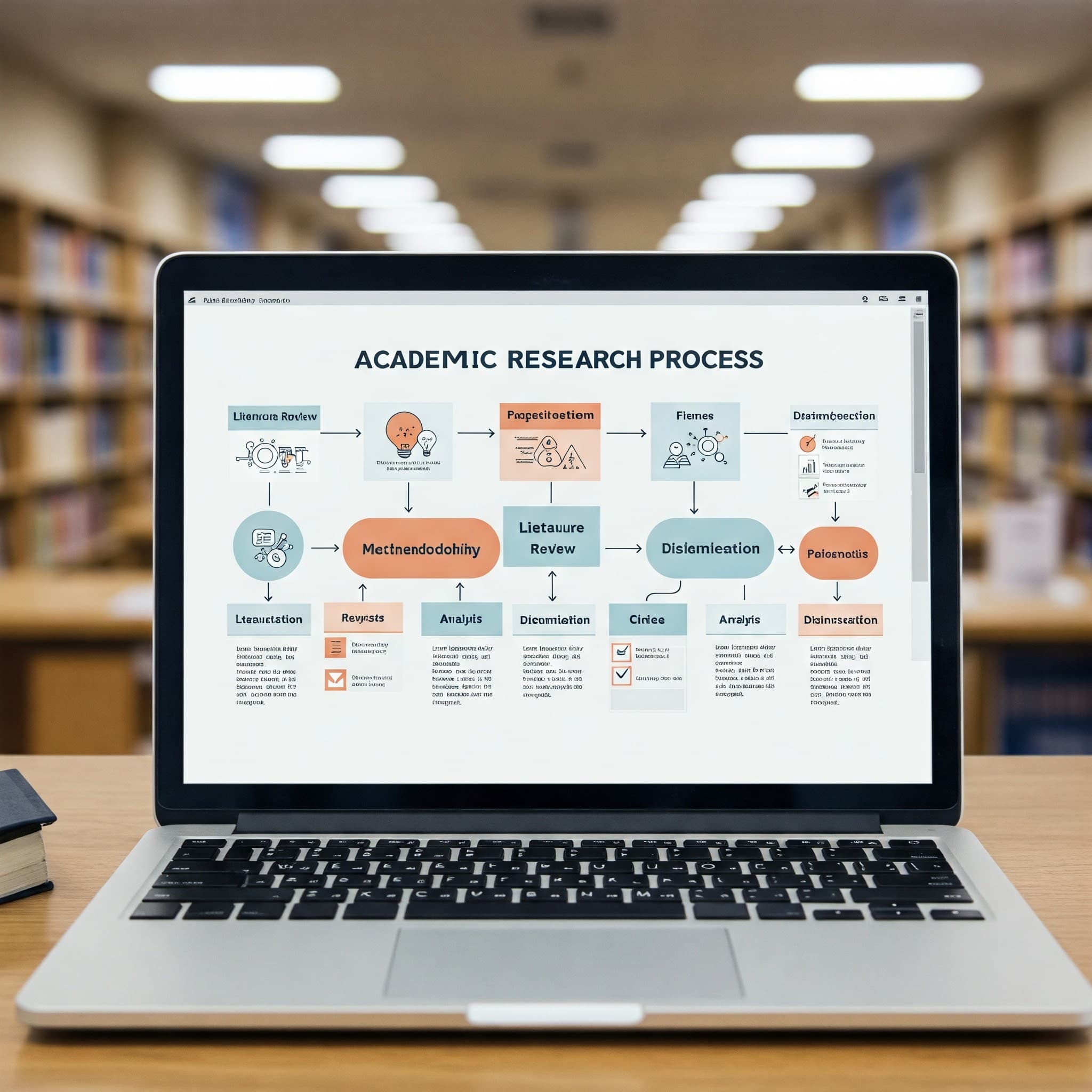Academic Research Process template preview