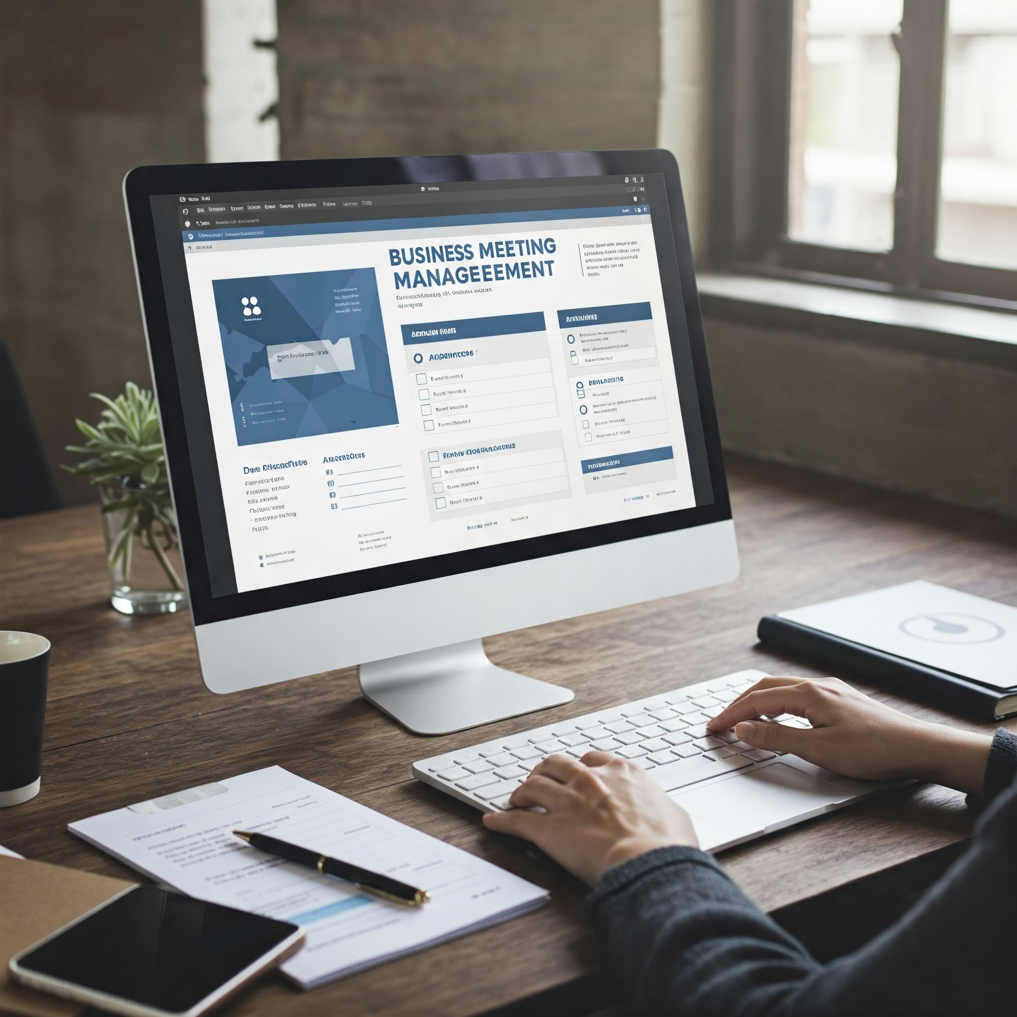 Business Meeting Management template preview