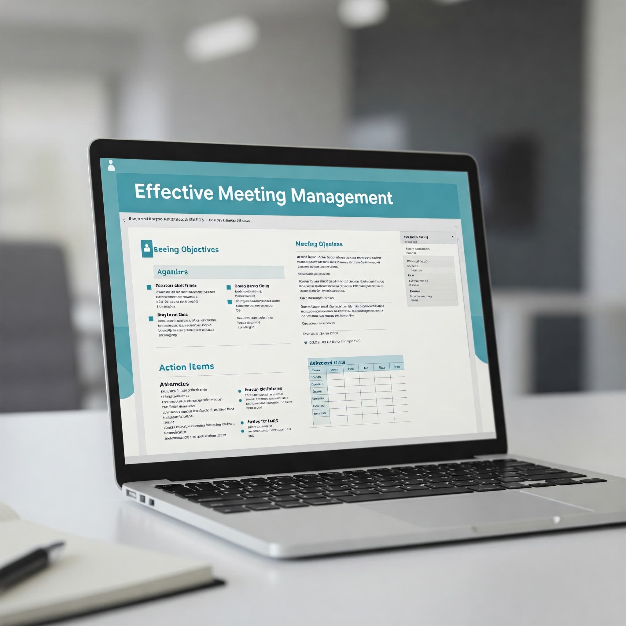 Effective Meeting Management template preview