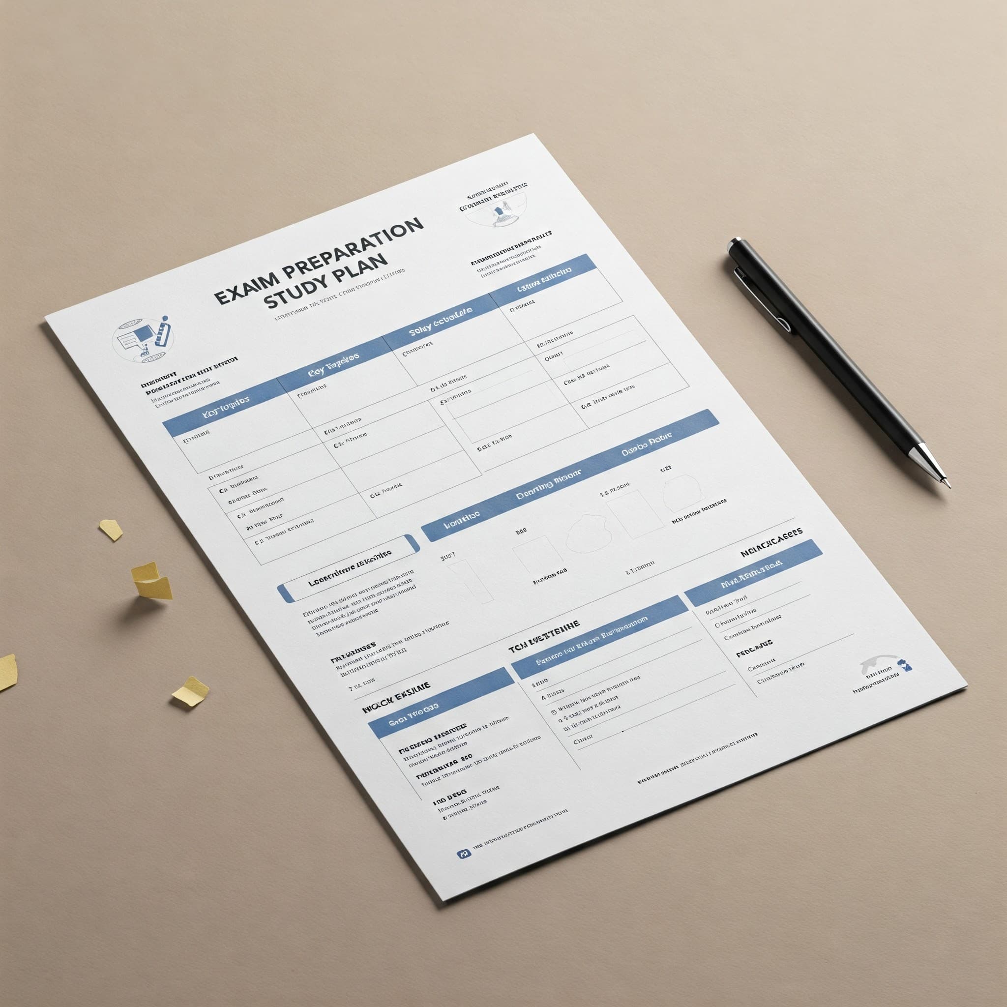 Exam Preparation Study Plan template preview