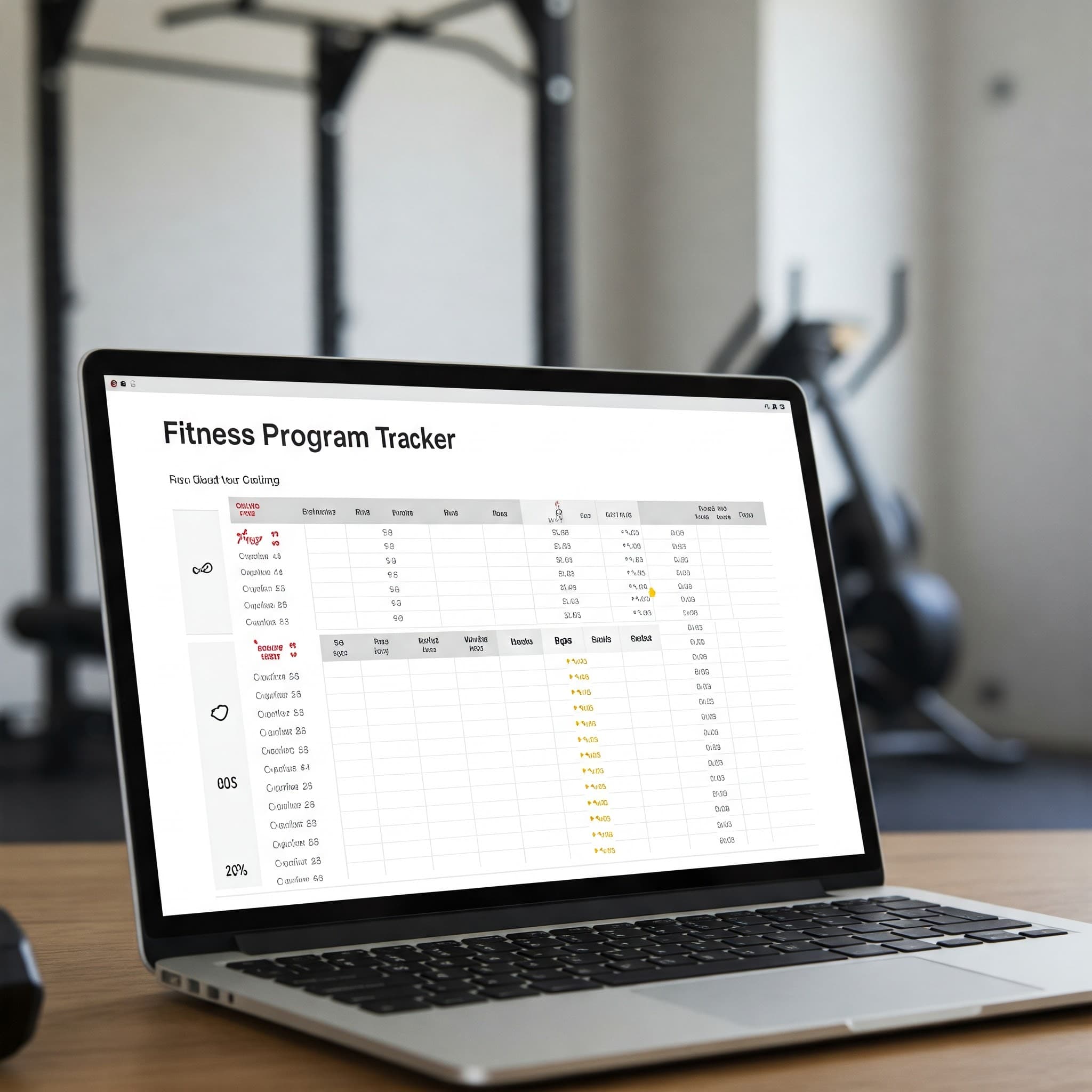 Fitness Program Tracker template preview