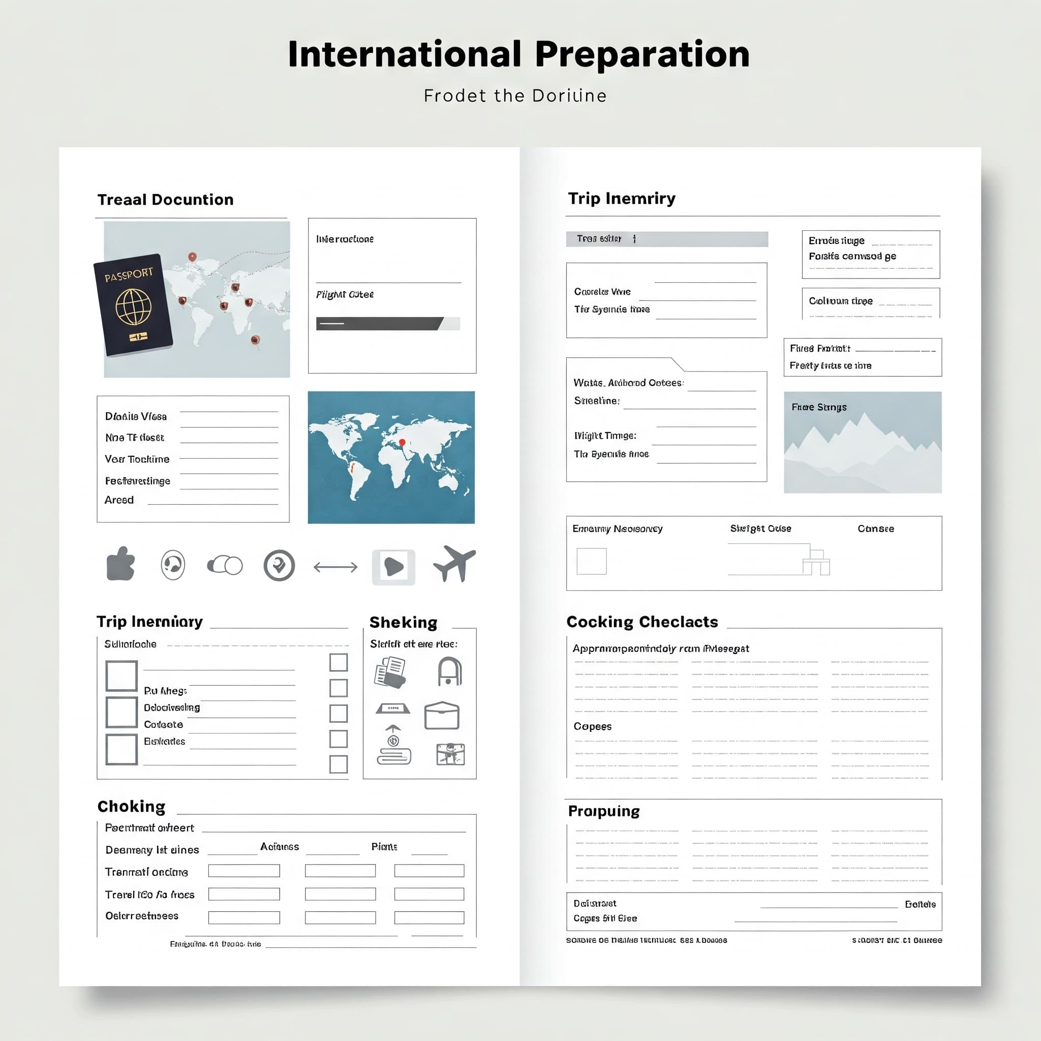 International Travel Preparation template preview