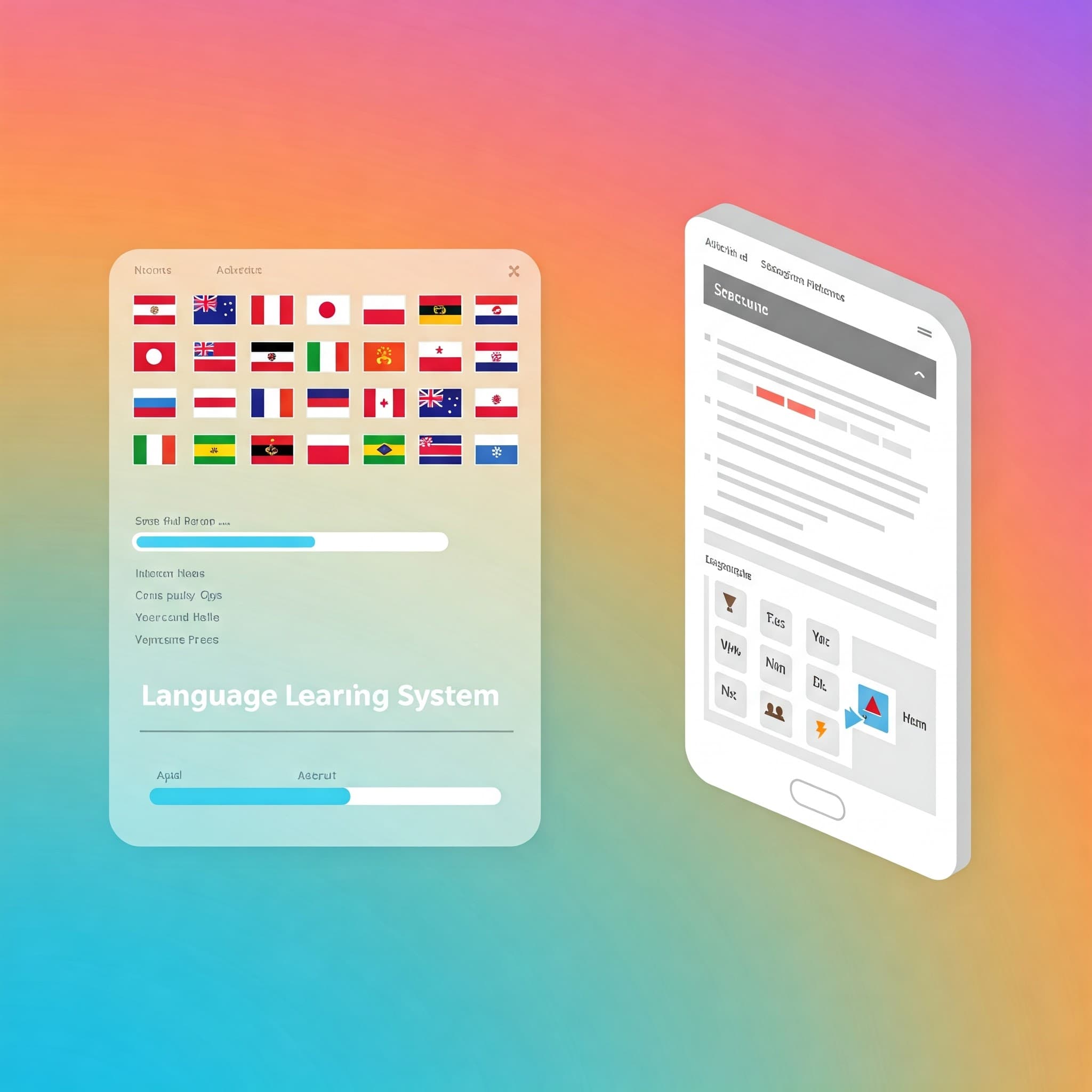 Language Learning System template preview