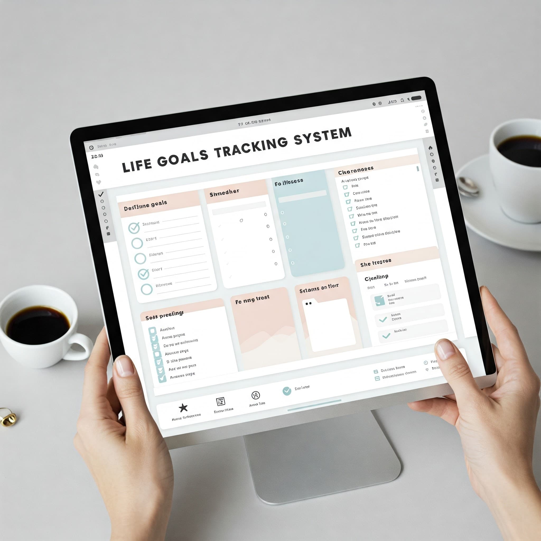 Life Goals Tracking System template preview