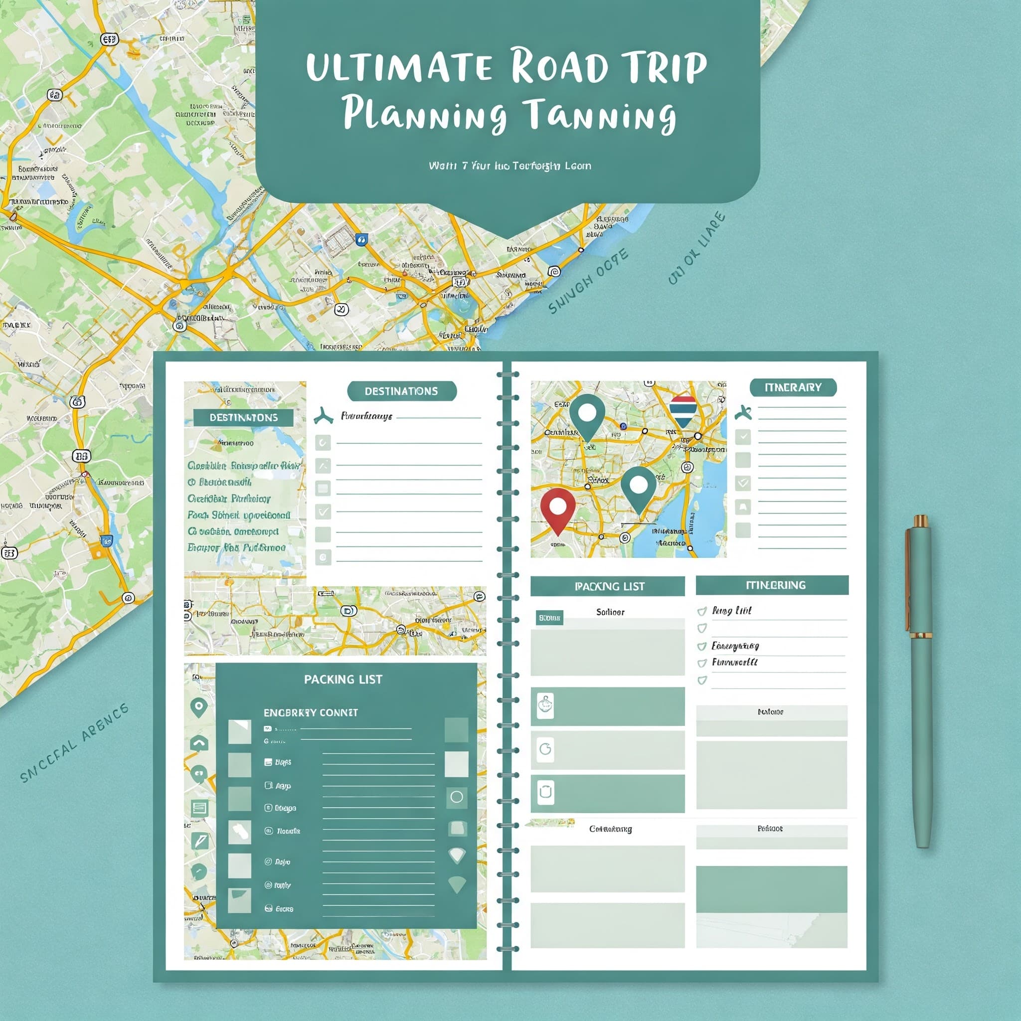 Ultimate Road Trip Planning template preview