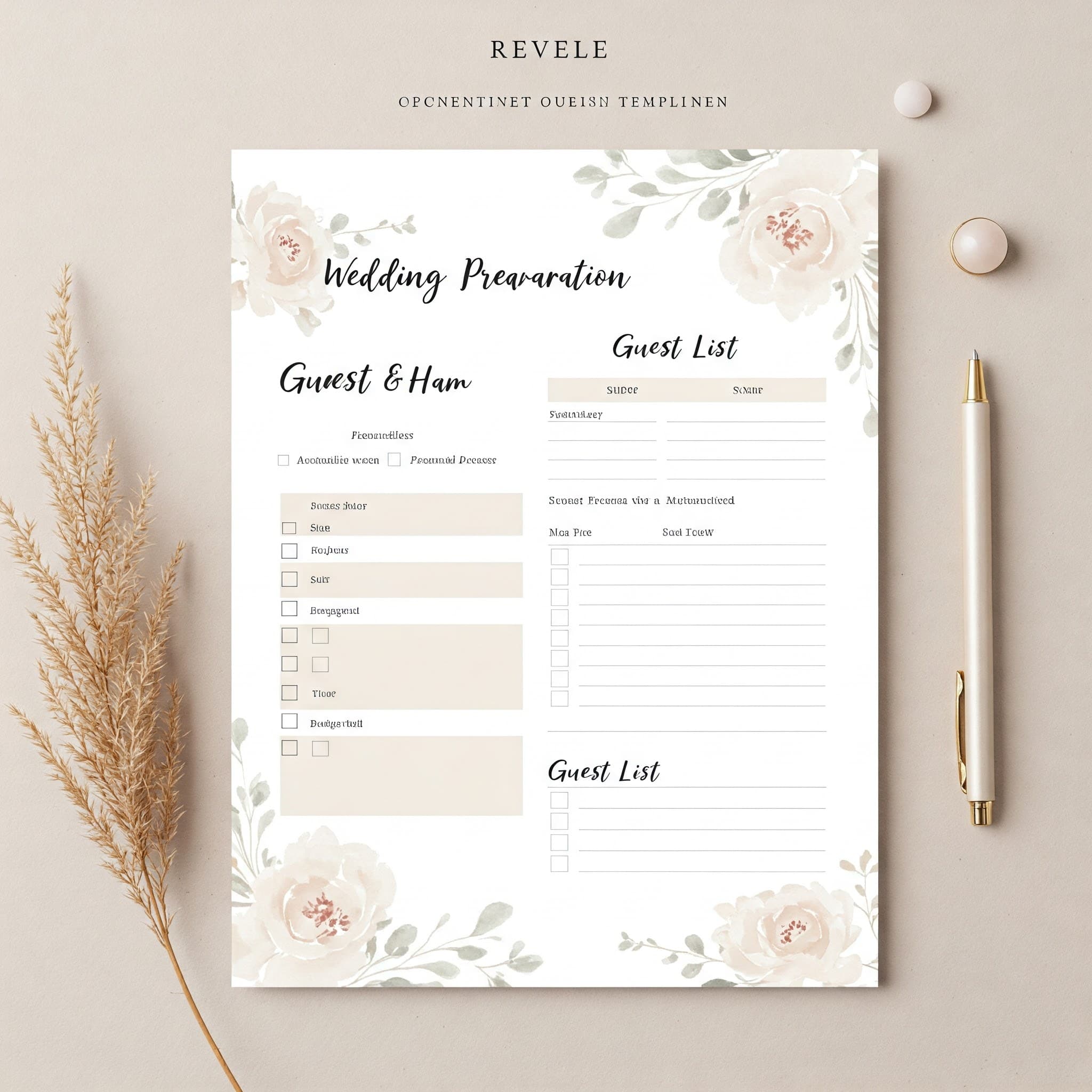 Wedding Guest Preparation template preview