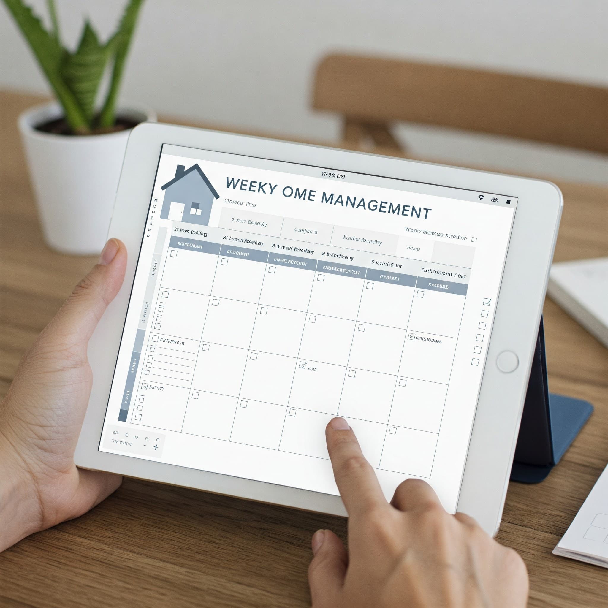 Weekly Home Management template preview